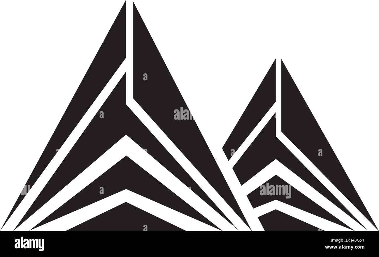 Mountain peak emblem icon Stock Vector Image & Art - Alamy