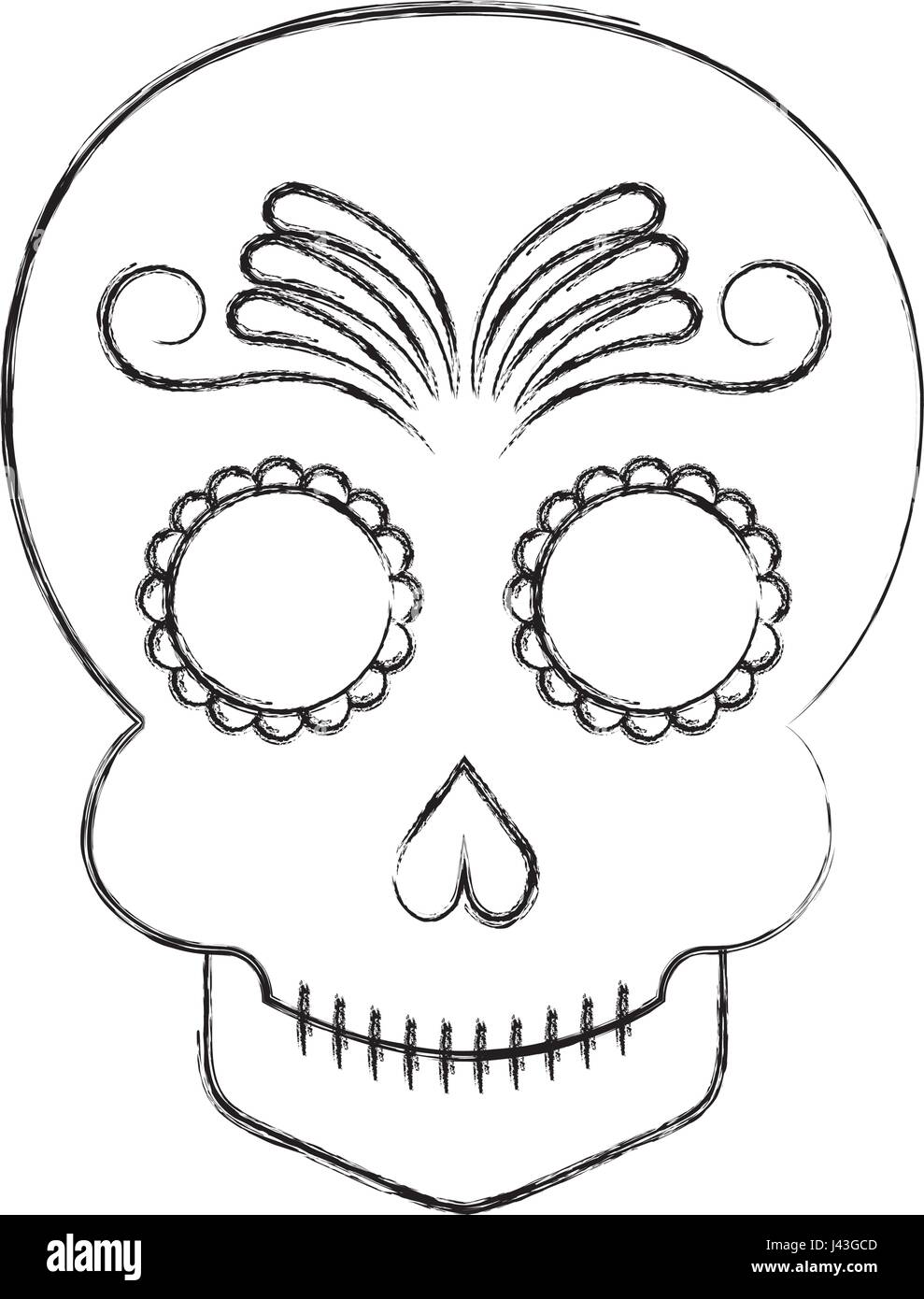 skull artistic tattoo isolated icon Stock Vector Image & Art - Alamy