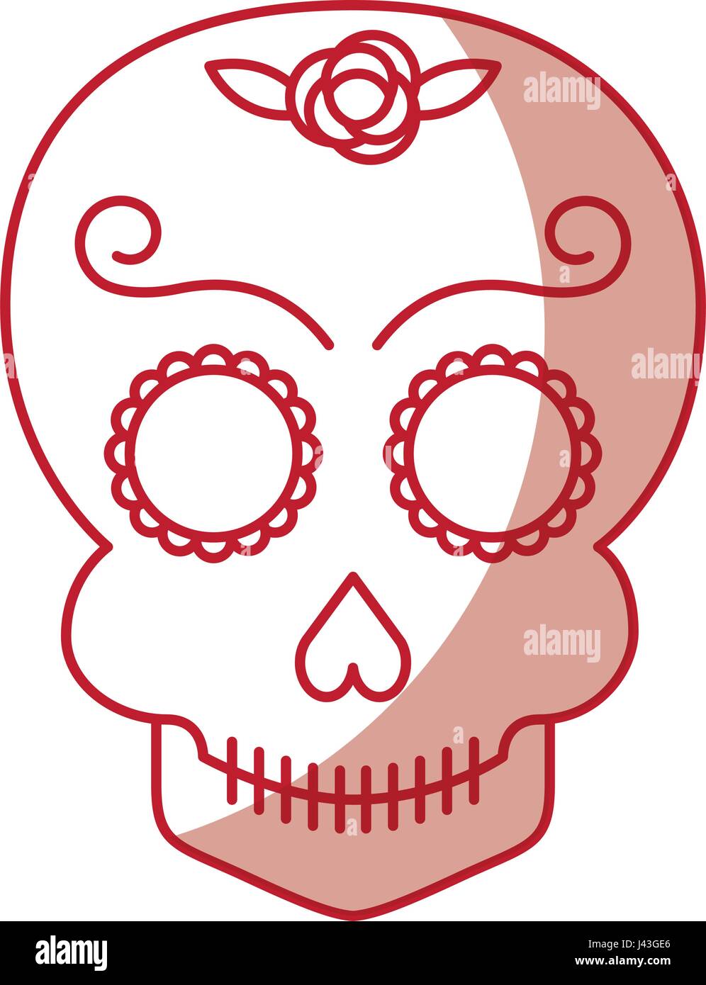 skull artistic tattoo isolated icon Stock Vector Image & Art - Alamy