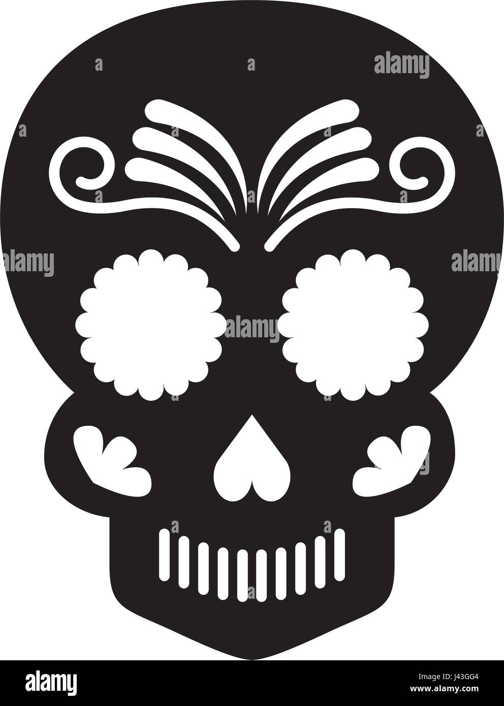 skull artistic tattoo isolated icon Stock Vector Image & Art - Alamy