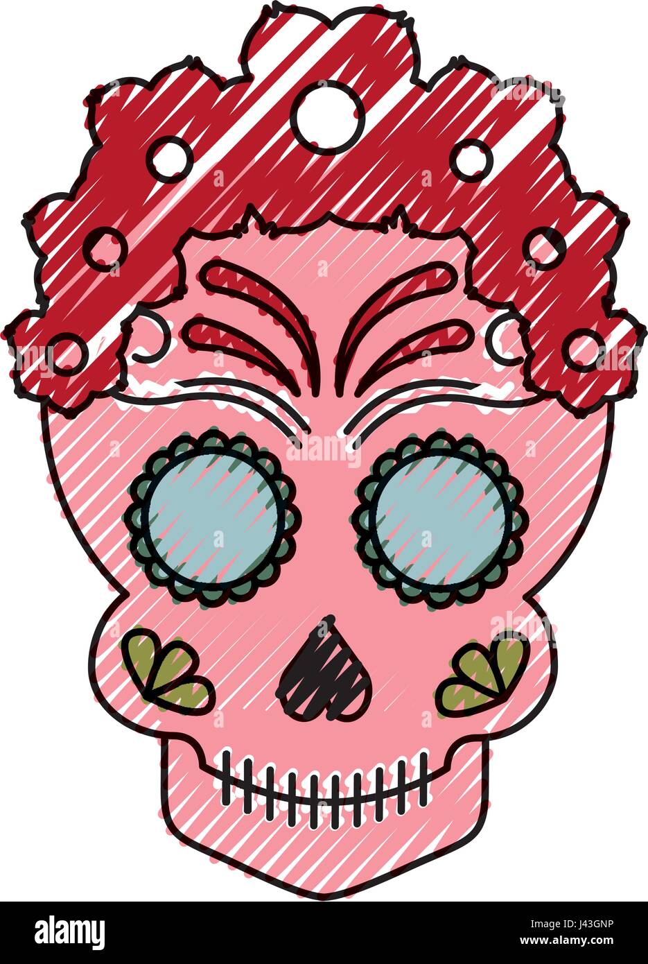 skull artistic tattoo isolated icon Stock Vector Image & Art - Alamy