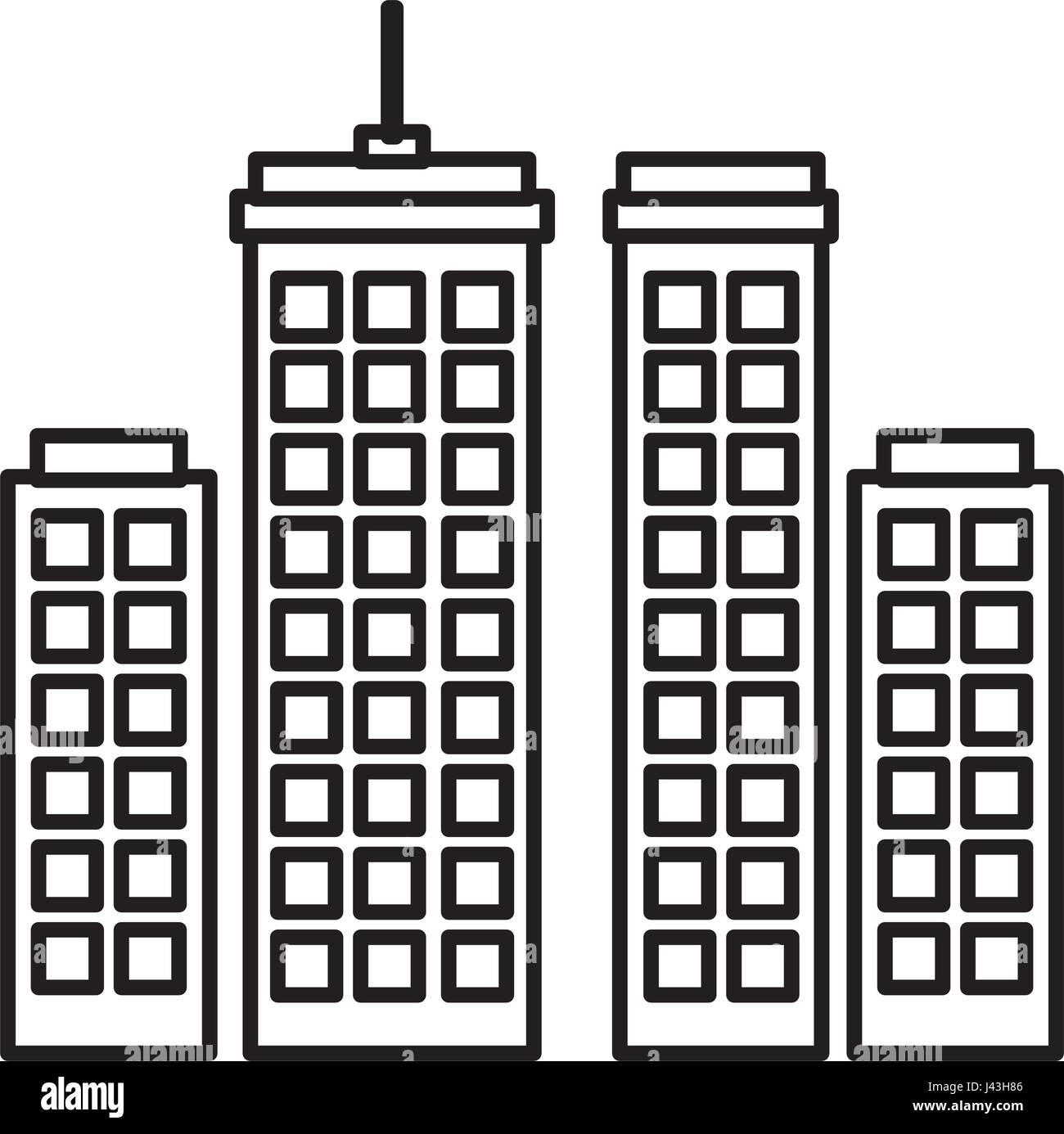 High rises buildings Stock Vector Images - Alamy