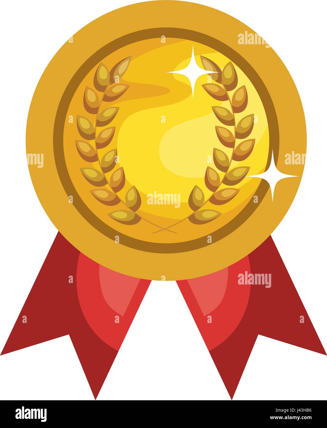 Championship medal with wreath isolated icon Stock Vector Image & Art ...