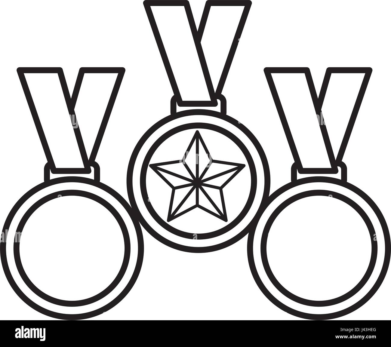 set Championship medals isolated icon Stock Vector Image & Art - Alamy