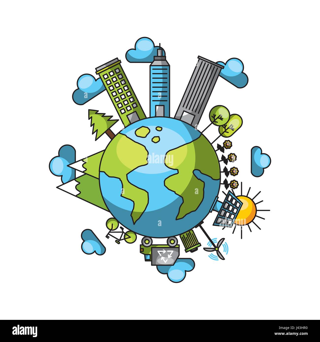 eco friendly related icons image Stock Vector Image & Art - Alamy