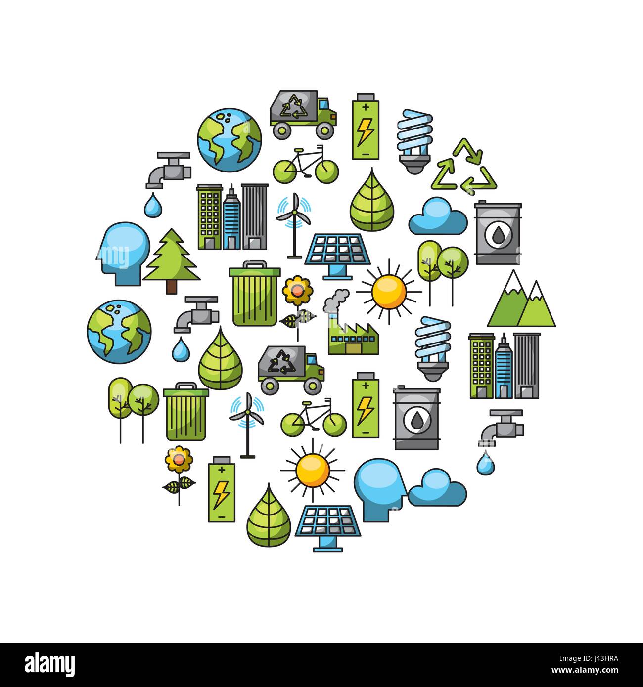 eco friendly related icons image Stock Vector Image & Art - Alamy
