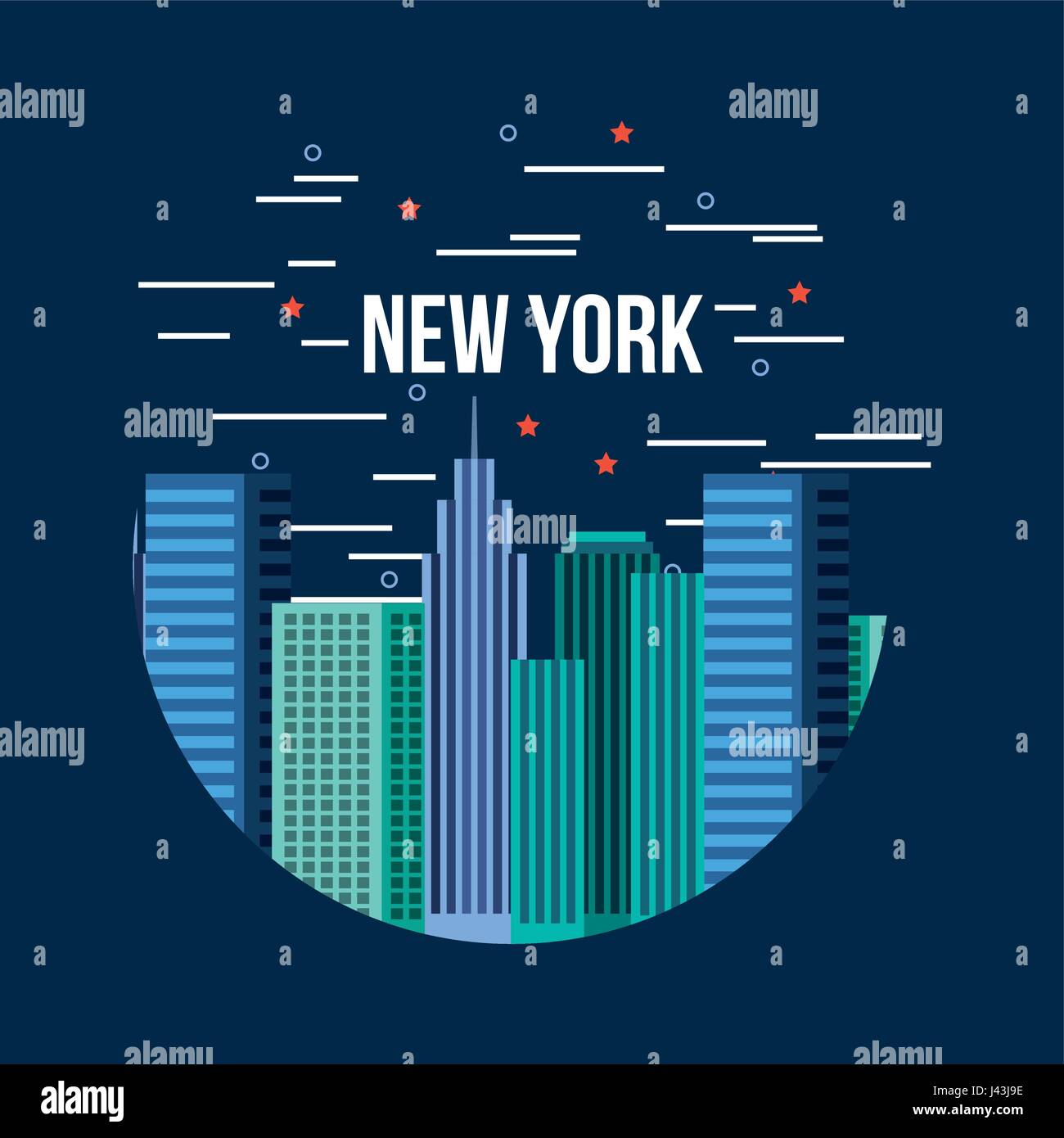 New york skyline image Stock Vector Images - Alamy