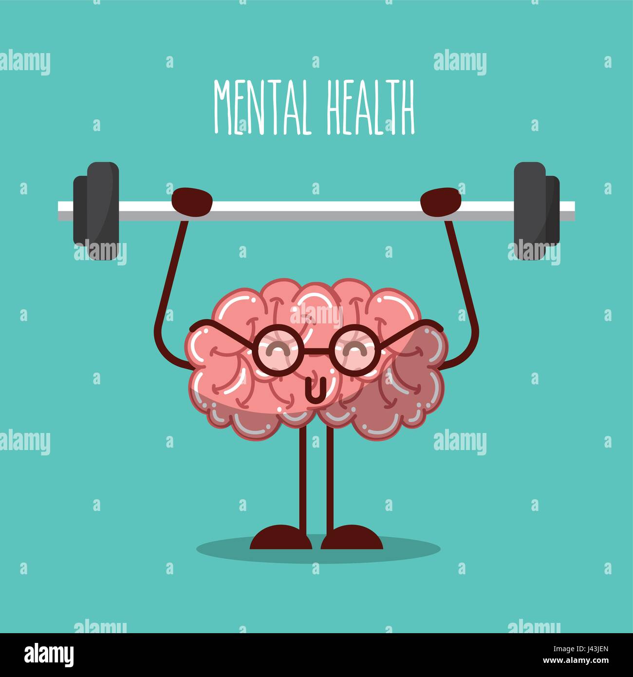 mental health brain lifting weights image Stock Vector Image & Art Alamy