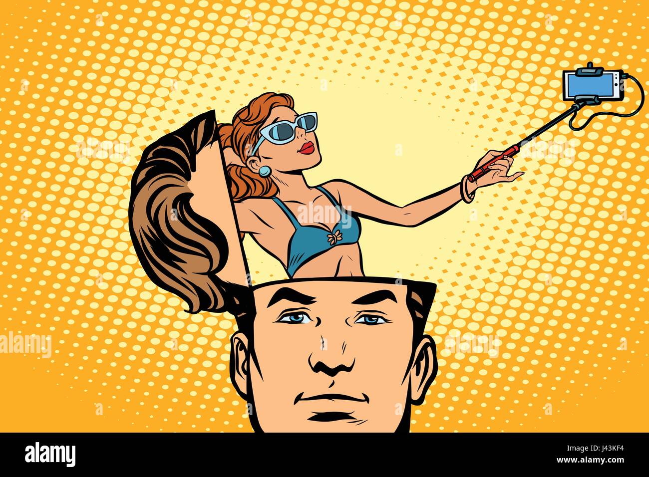 Open head ideas illustration hi-res stock photography and images - Alamy
