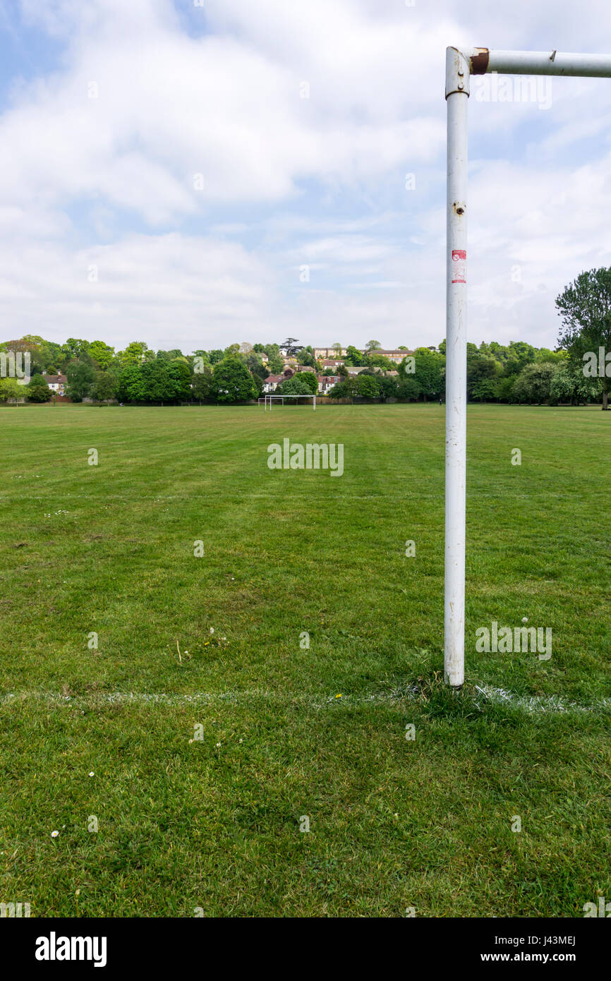 Warren Avenue playing fields in Bromley, South London. Stock Photo
