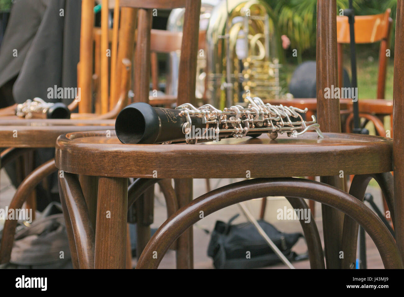 flute on a chair Stock Photo Alamy