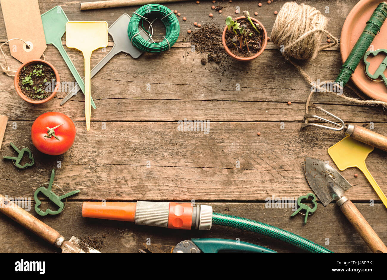 vegetable garden items hero header Stock Photo Alamy