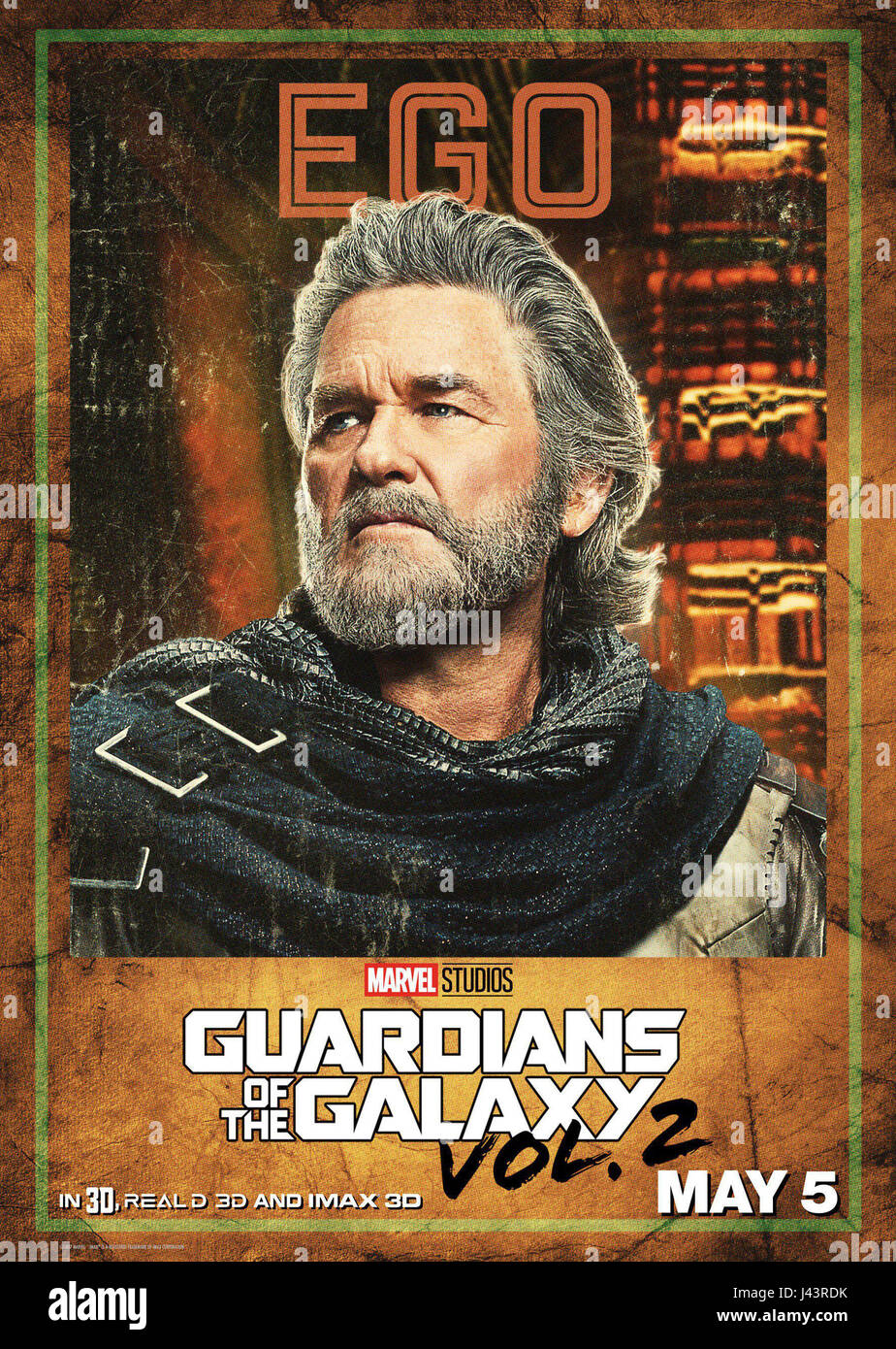 GUARDIANS OF THE GALAXY VOL. 2, US character poster, Kurt Russell, 2017