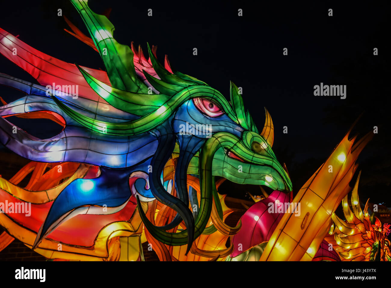 Chinese lantern festival in Philadelphia Pennsylvania brightly