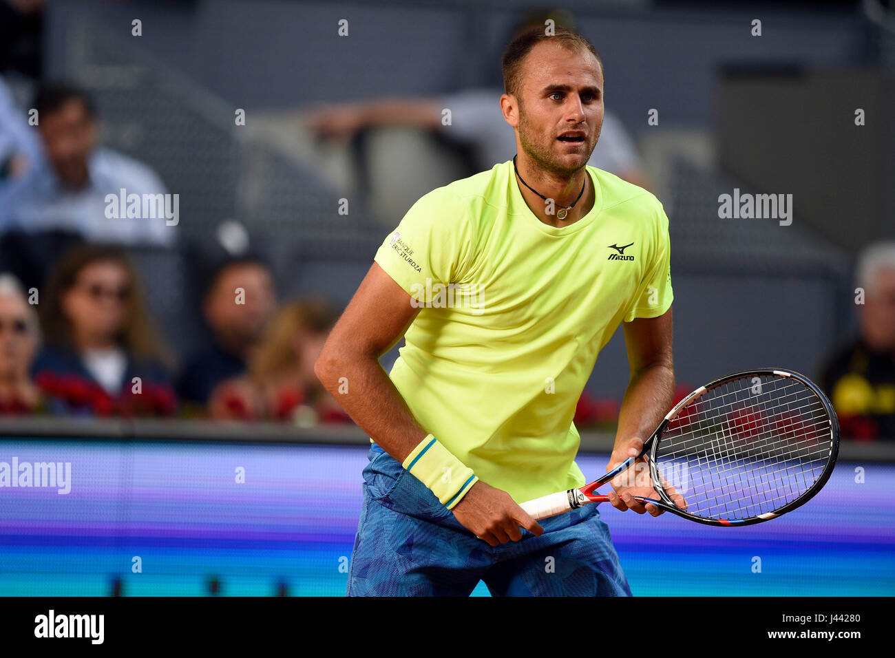 Madrid, Spain. 9th May, 2017. Tennis player Marius Copil during match Mutua  Madrid Open in Madrid