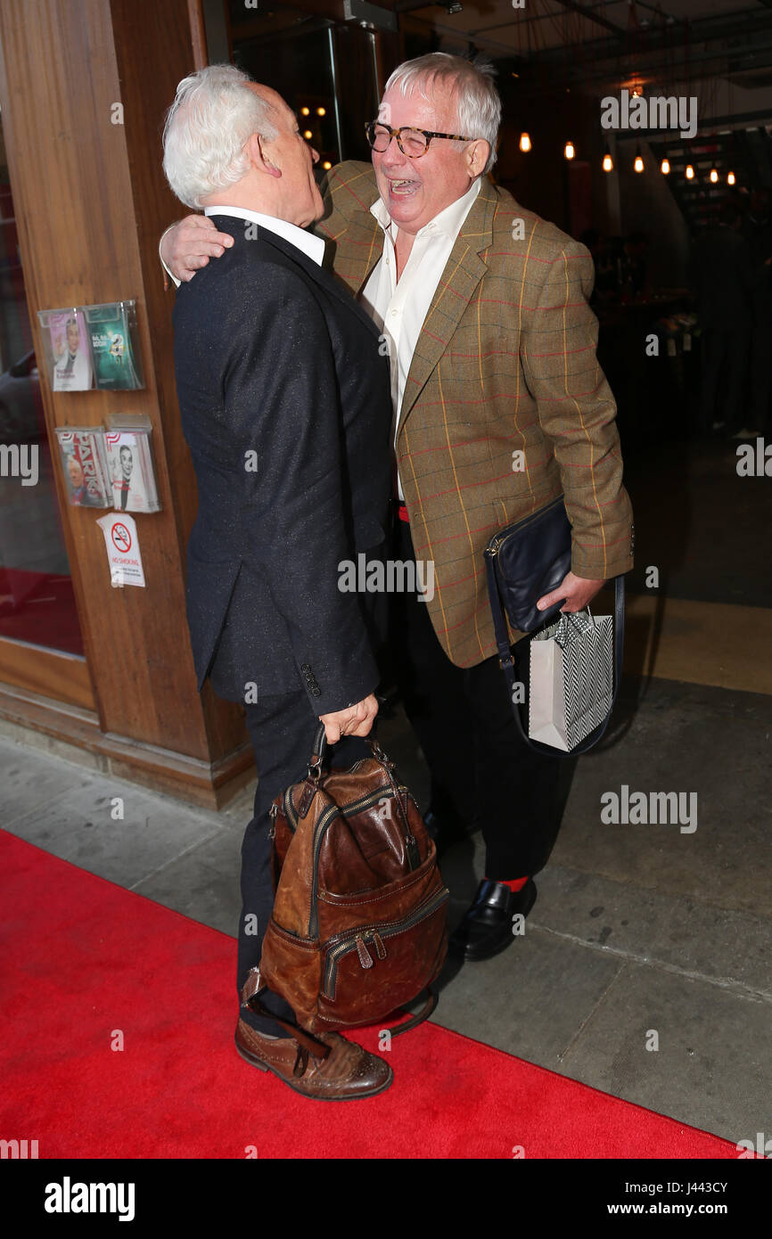 London, UK. 9th May, 2017. Simon Callow and Christopher Biggins. Stars and celebrities arrives for Park Theatre’s VIP 1950s-themed 4th Birthday Gala Performance of Madame Rubinstein, starring Miriam Margolyes. Credit: Dinendra Haria/Alamy Live News Stock Photo