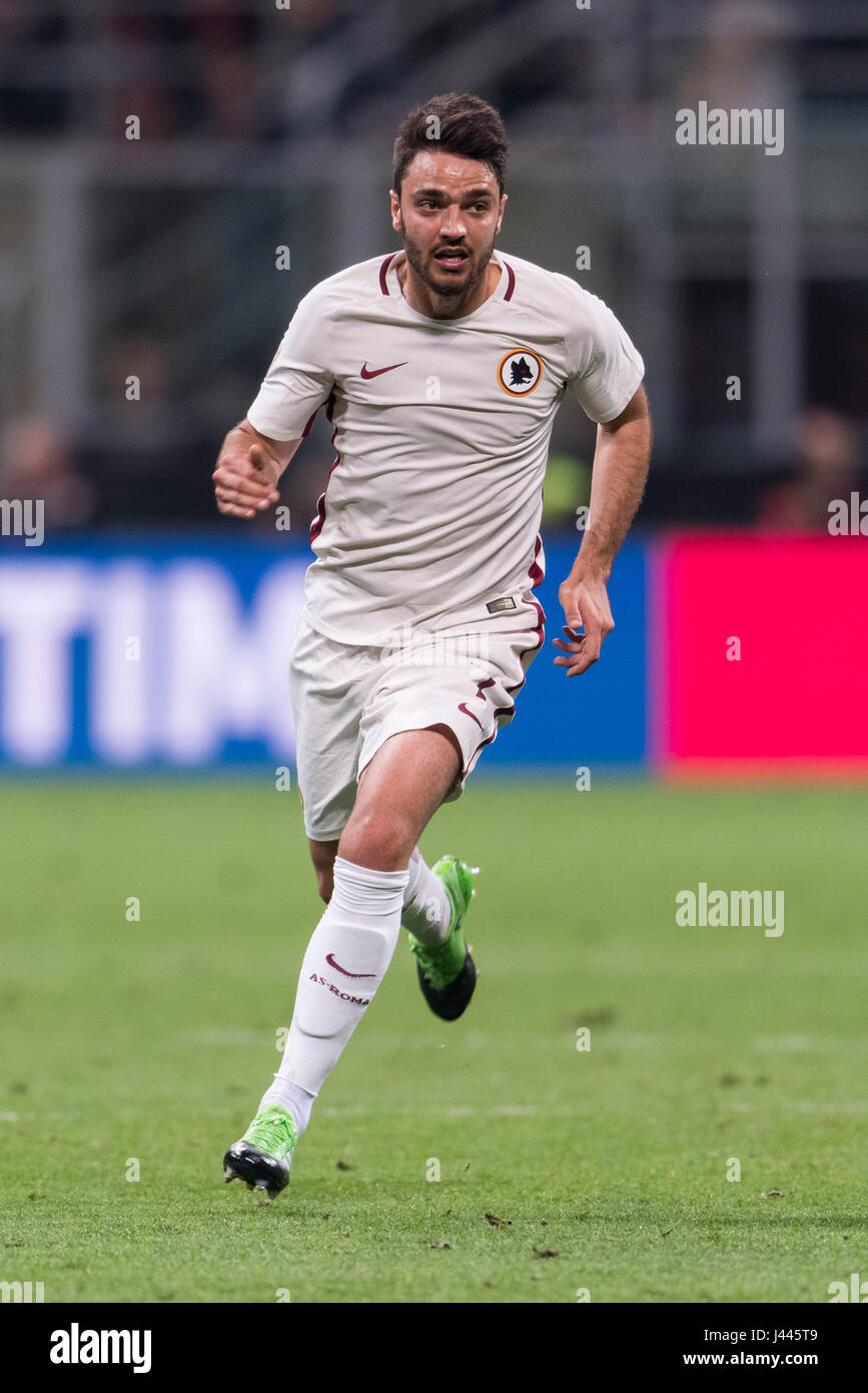 Milan, Italy. 7th May, 2017. Clement Grenier (Roma) Football/Soccer : Italian 'Serie A' match between AC Milan 1-4 AS Roma at Stadio Giuseppe Meazza in Milan, Italy . Credit: Maurizio Borsari/AFLO/Alamy Live News Stock Photo
