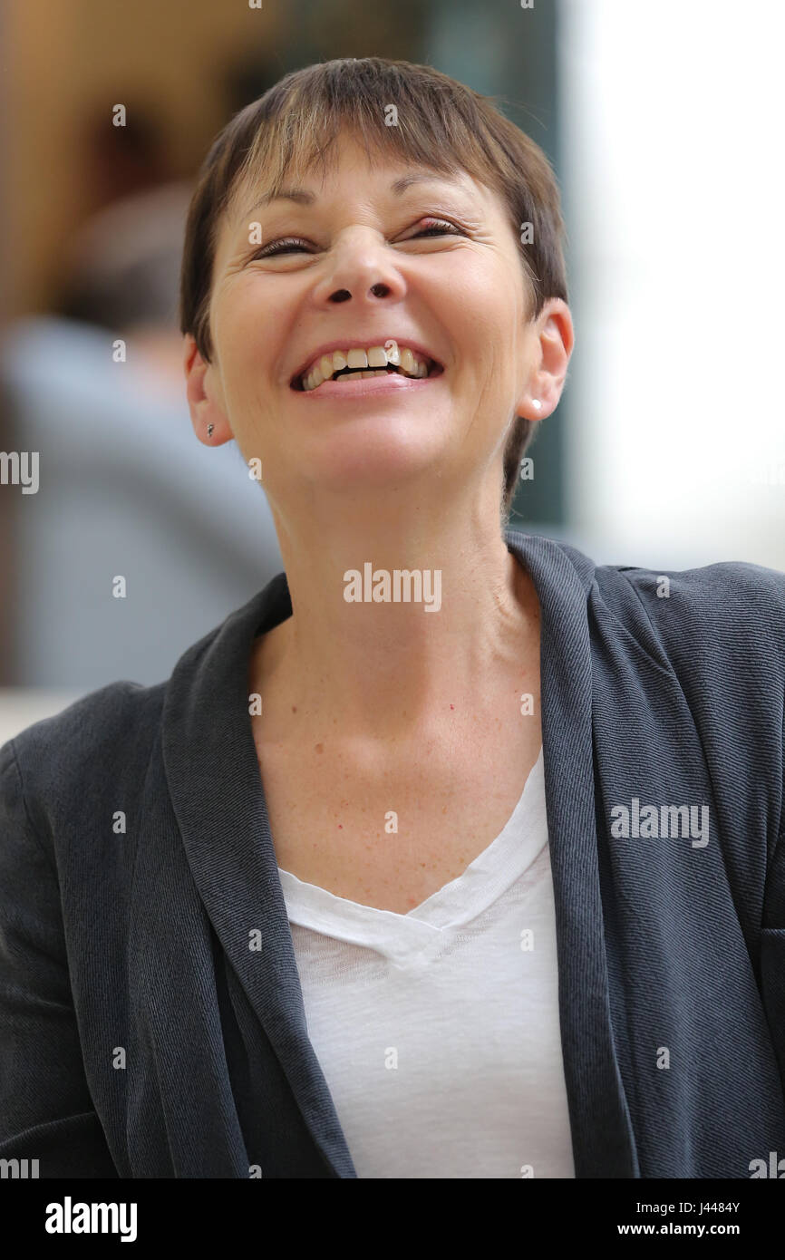 Westminster. London, UK. 10th May, 2017. Caroline Lucas MP and Co-Leader of the Green Party in Westminster. Credit: Dinendra Haria/Alamy Live News Stock Photo