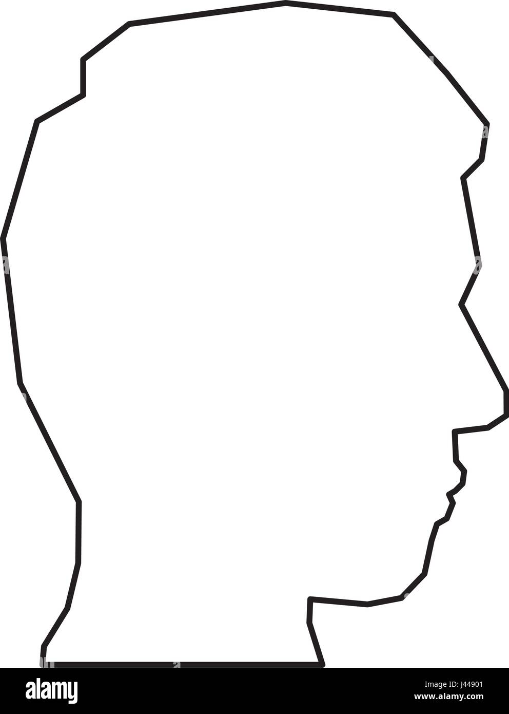 Male head silhouette Stock Vector Image & Art Alamy