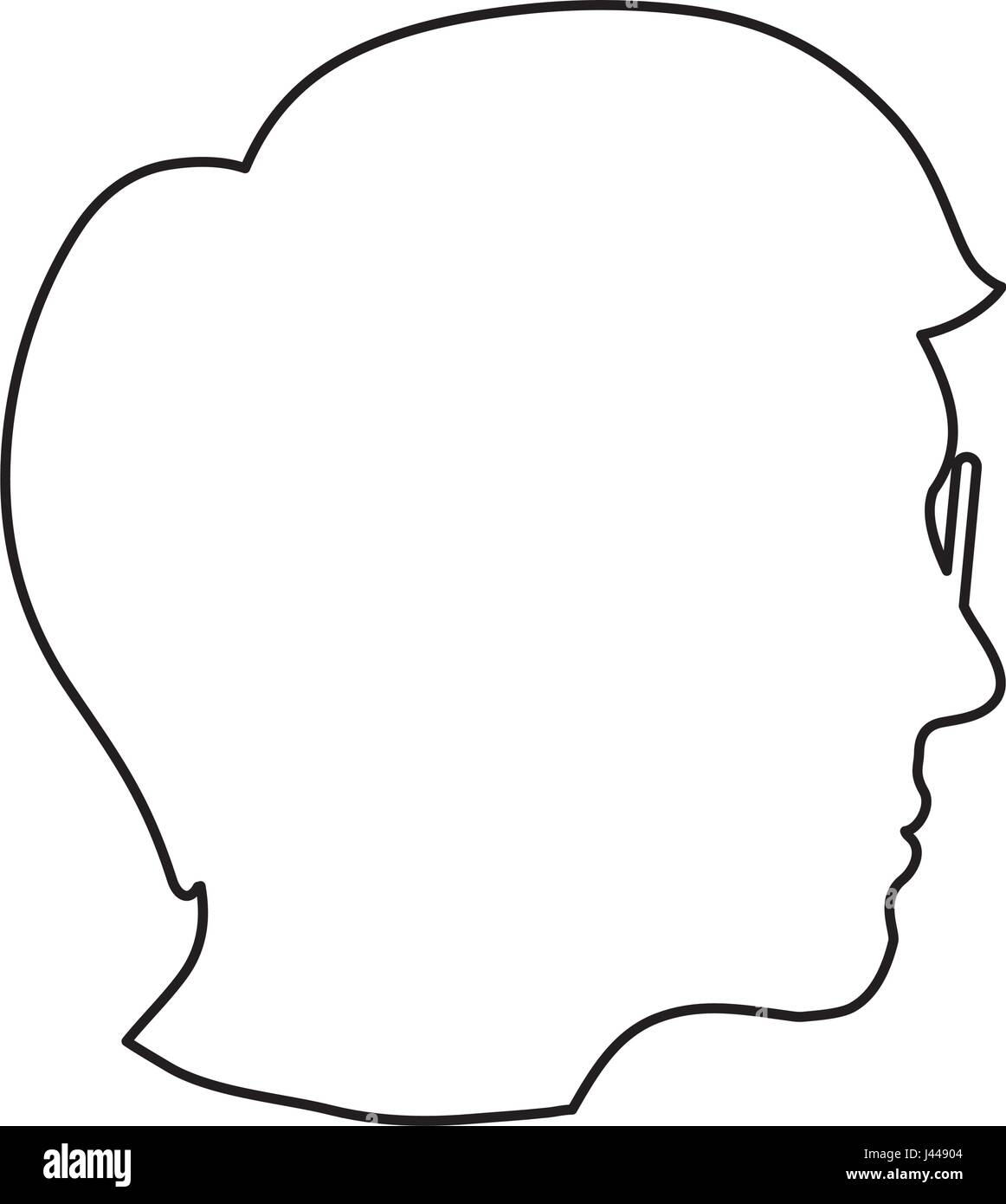 Male head silhouette Stock Vector Image &amp; Art - Alamy