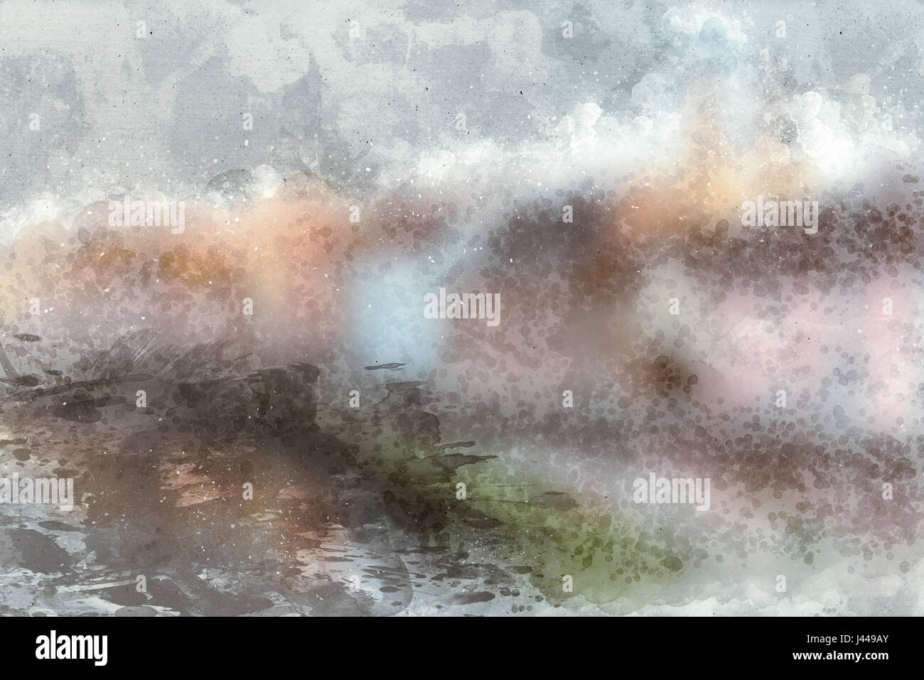 Abstract background painting in muted tones Stock Photo Alamy