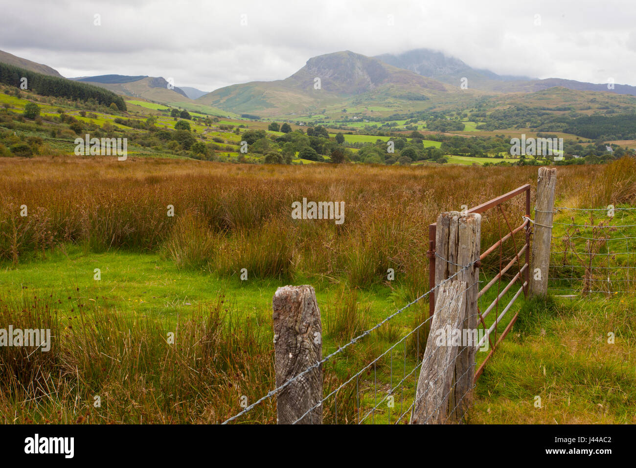 a view of the Southern edge of Snowdonia, North Wales Stock Photo