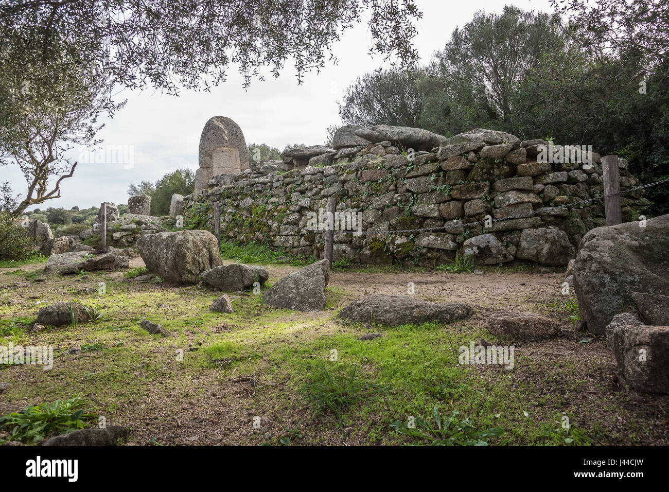 Giants grave of Coddu Vecchiu - Arzachena Stock Photo - Alamy