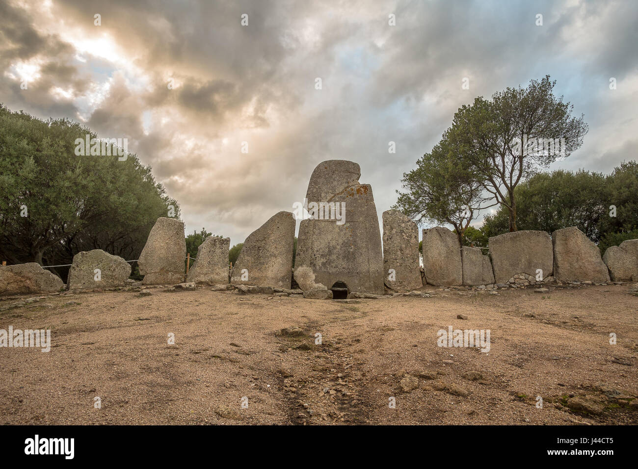 Giants grave of Li Lolghi - Arzachena Stock Photo