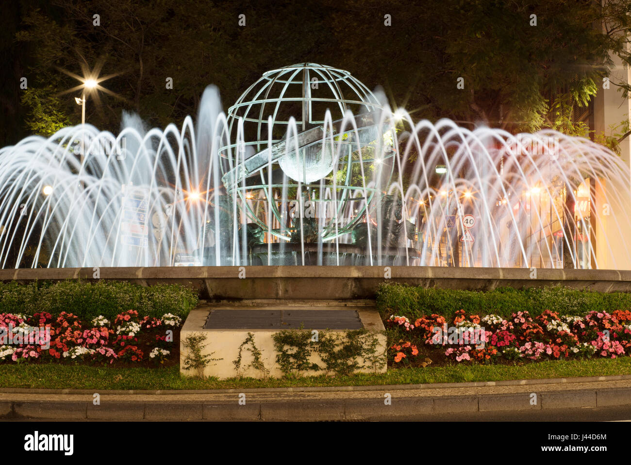 Rotunda do Infante fountain, Funchal, Madeira Stock Photo