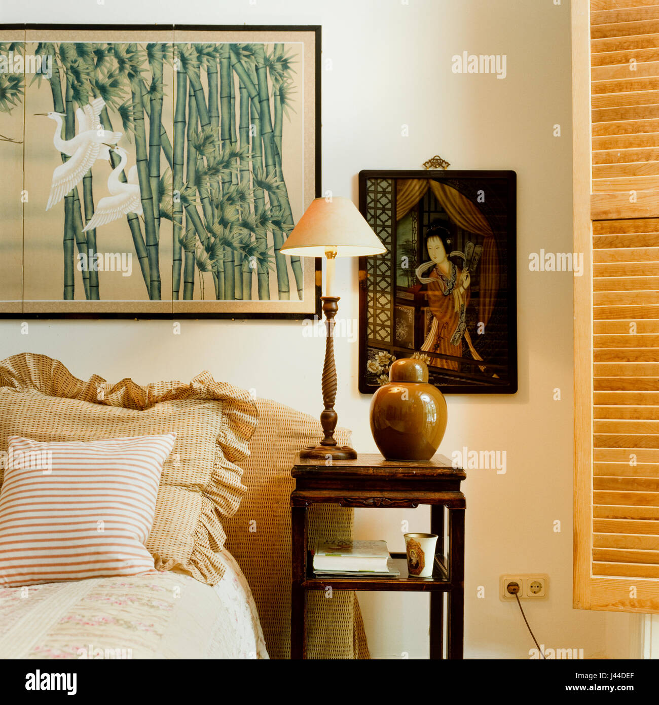 Oriental style bedroom Stock Photo