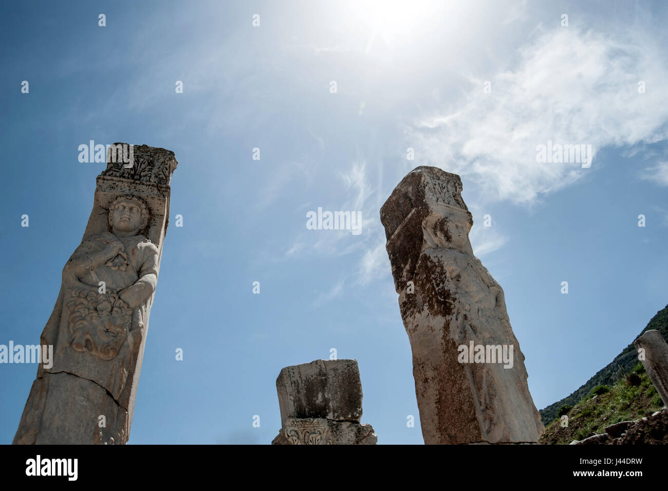 Ancient City of Ephesus Turkey, Efes Stock Photo