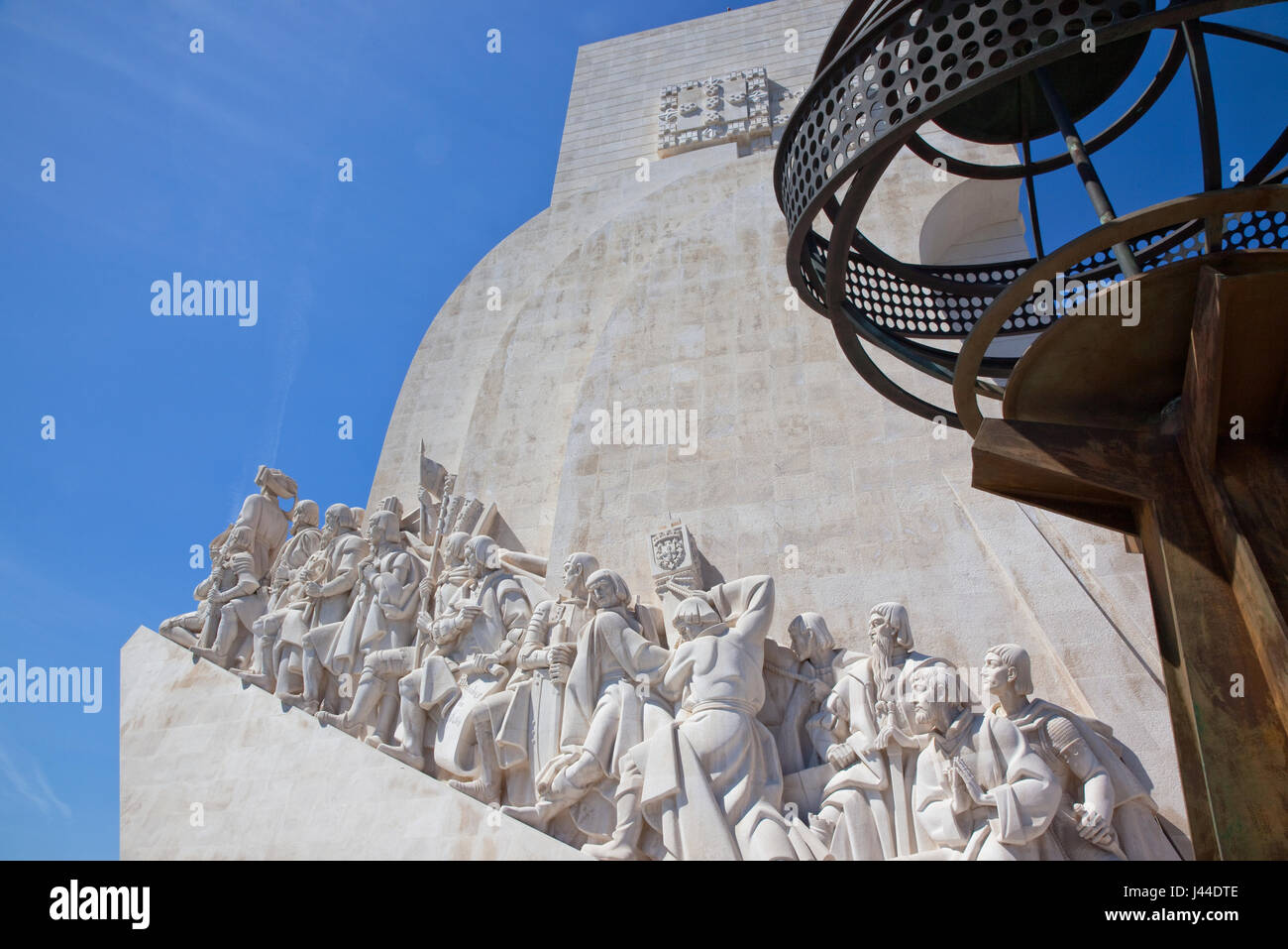 Portugal, Estredmadura, Lisbon, Belem, Monument to the Discoveries built in 1960 to commemorate the 500th anniversary of the death of Henry the Naviga Stock Photo