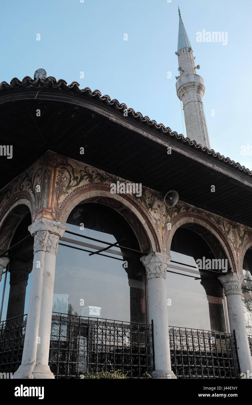 The Et’hem Bey Mosque, Xhamia e Et'hem Beut, at Skanderbeg Square in