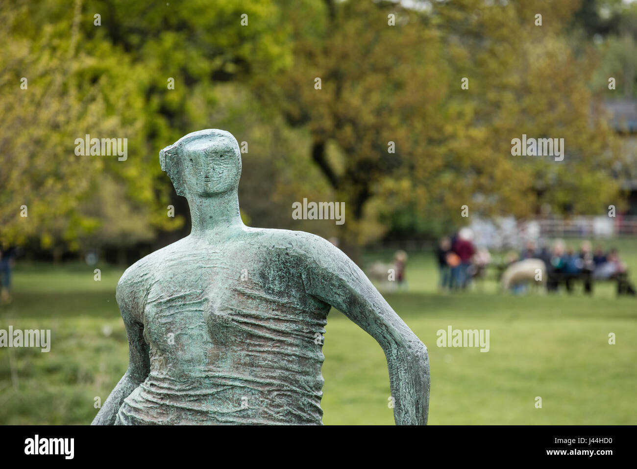 Bronze Sculpture Of A Draped Seated Woman By Henry Moore