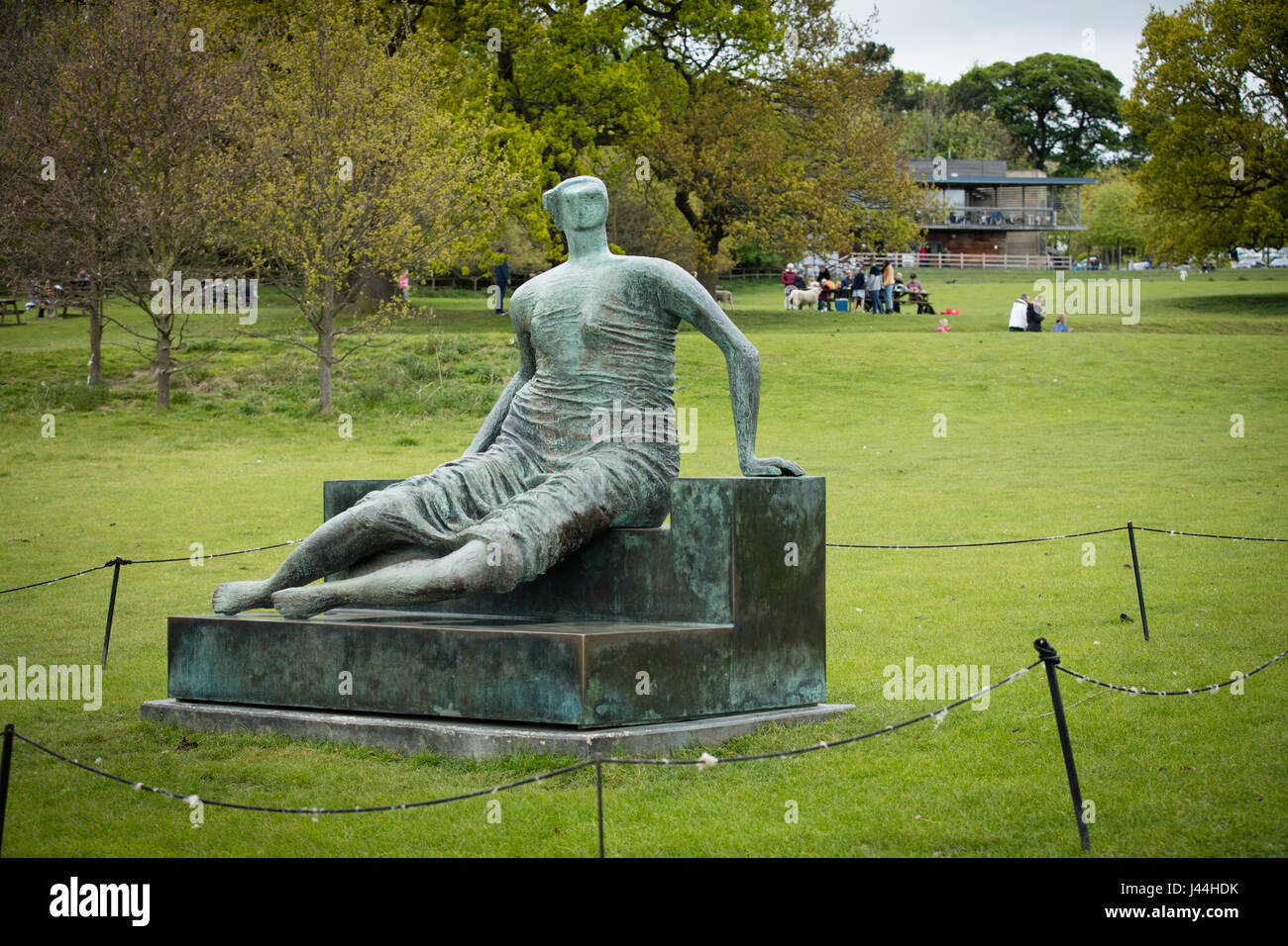 Bronze Sculpture Of A Draped Seated Woman By Henry Moore