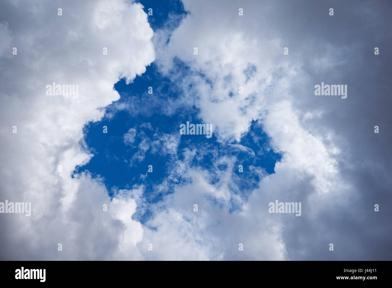 Clouds on dark blue sky Stock Photo
