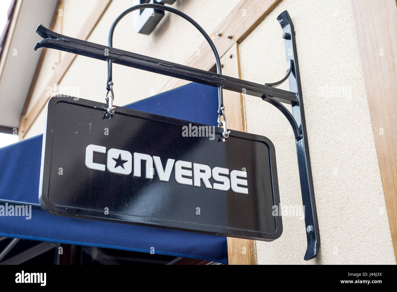Roermond Netherlands 07.05.2017 - Logo of the Converse clothes Store in the  Mc Arthur Glen Designer Outlet shopping area Stock Photo - Alamy