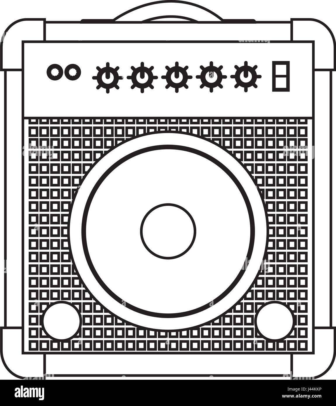 Guitar amplifier icon Stock Vector Art & Illustration, Vector Image