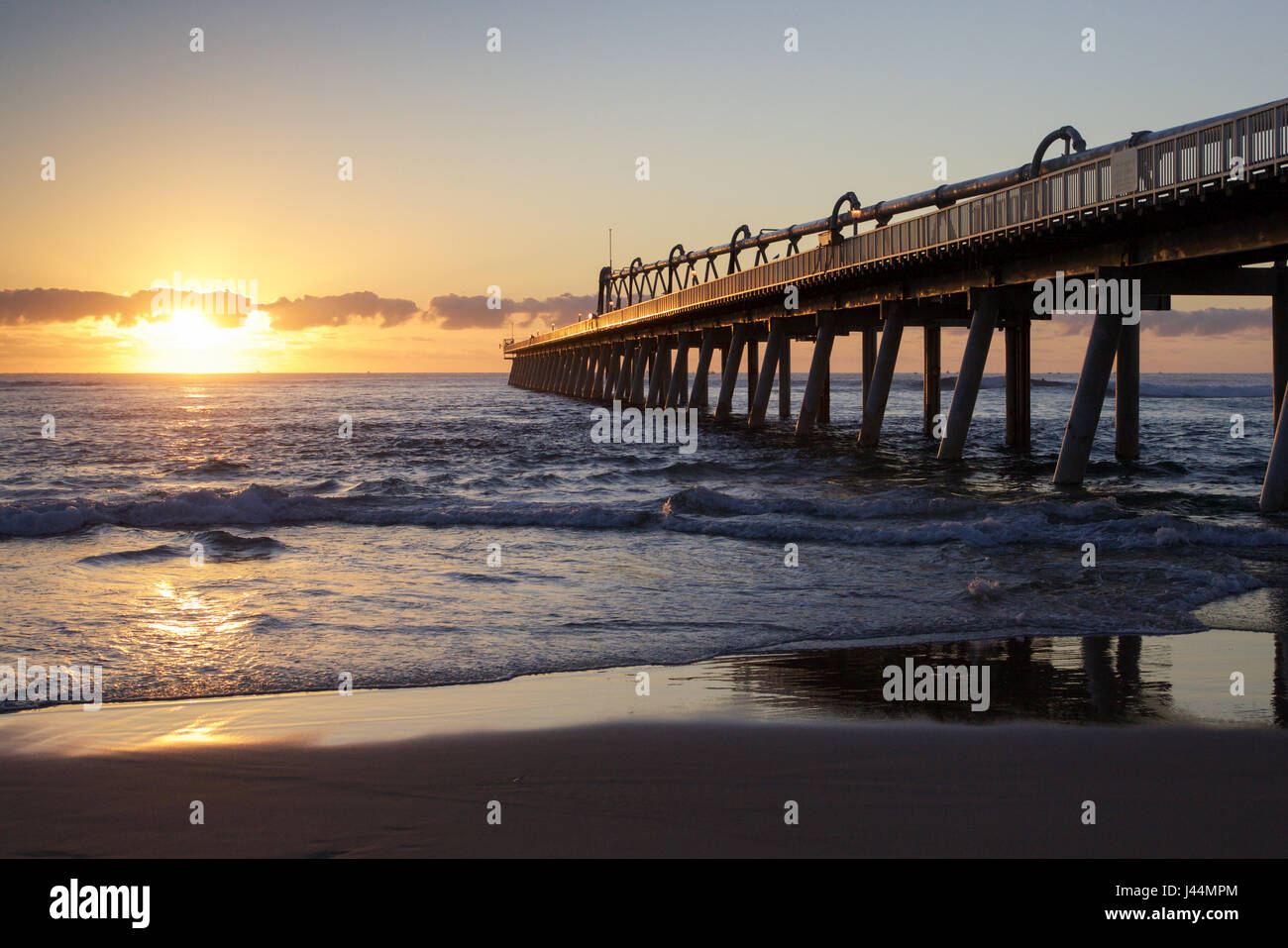 Sunrise at Spit Beach Gold Coast, Australia Stock Photo