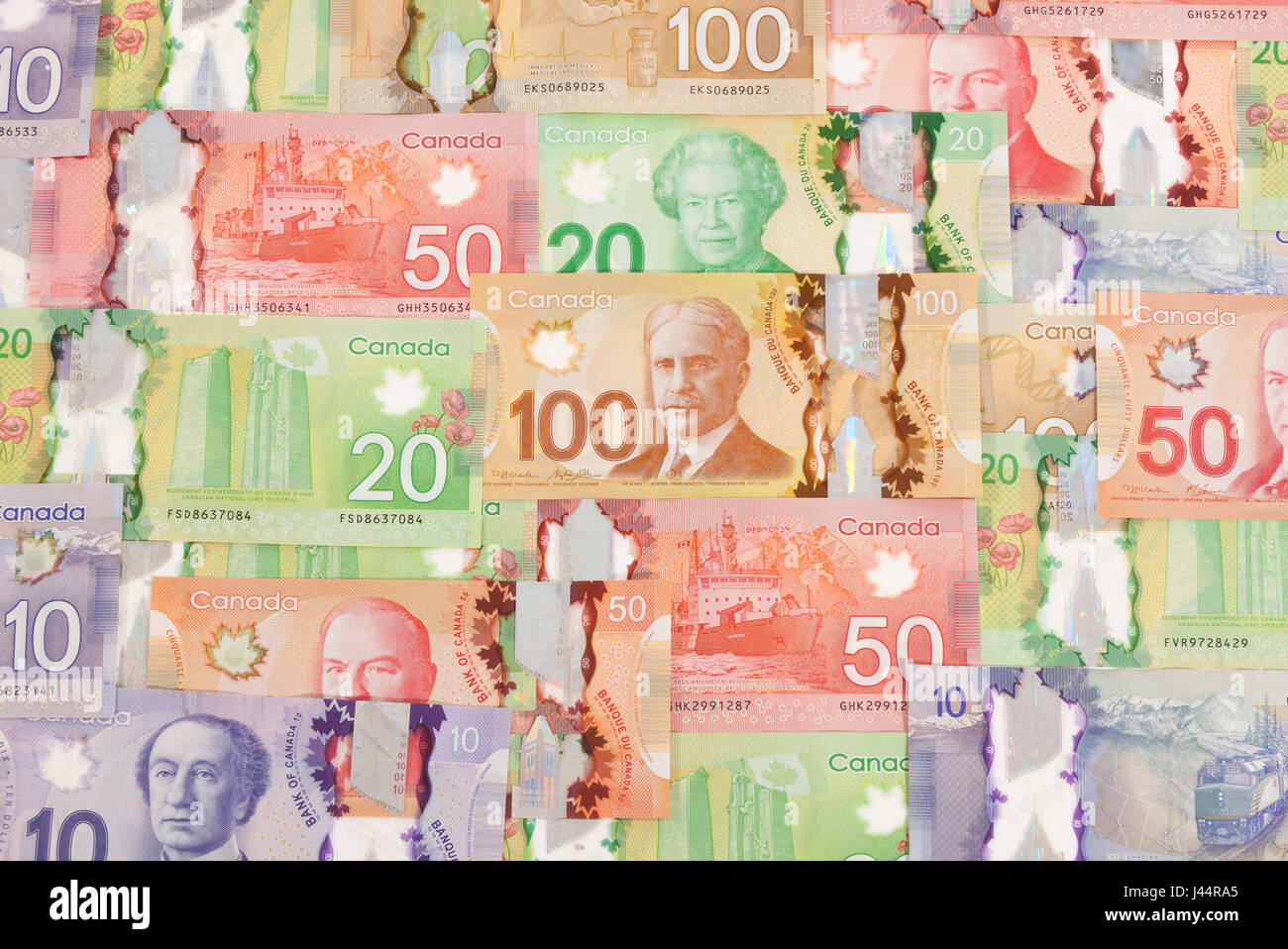 Canadian Dollars Stock Photo