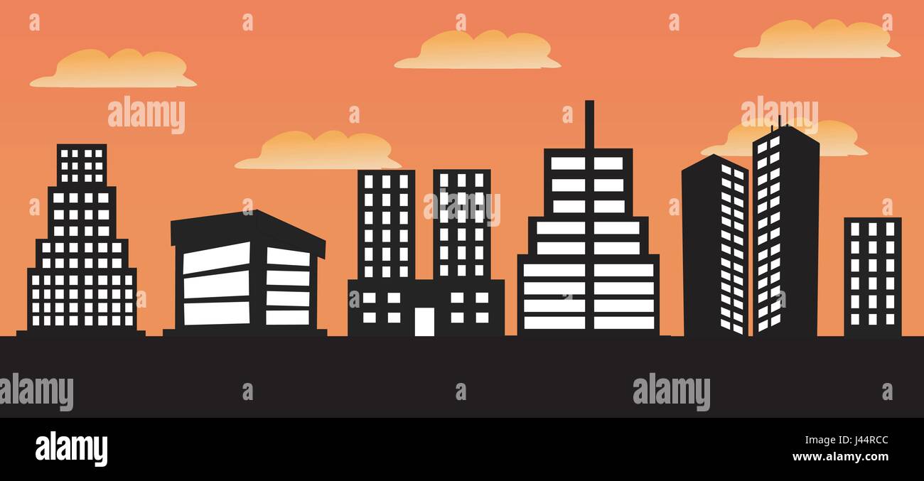 Vector illustration of urban skylines Stock Vector Image & Art - Alamy