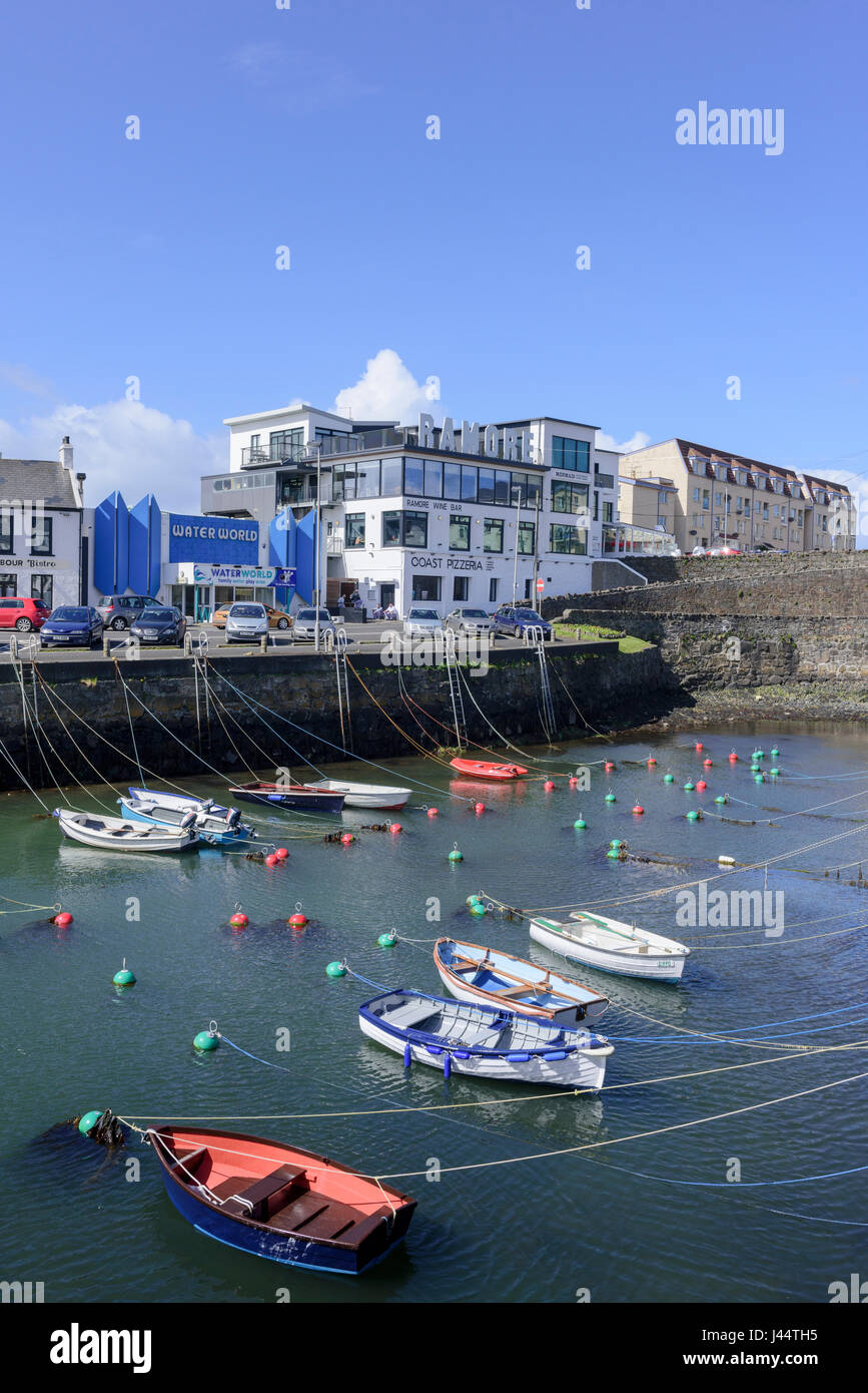 Portrush Harbour on the Antrim Coast of Nortnern Ireland Stock Photo