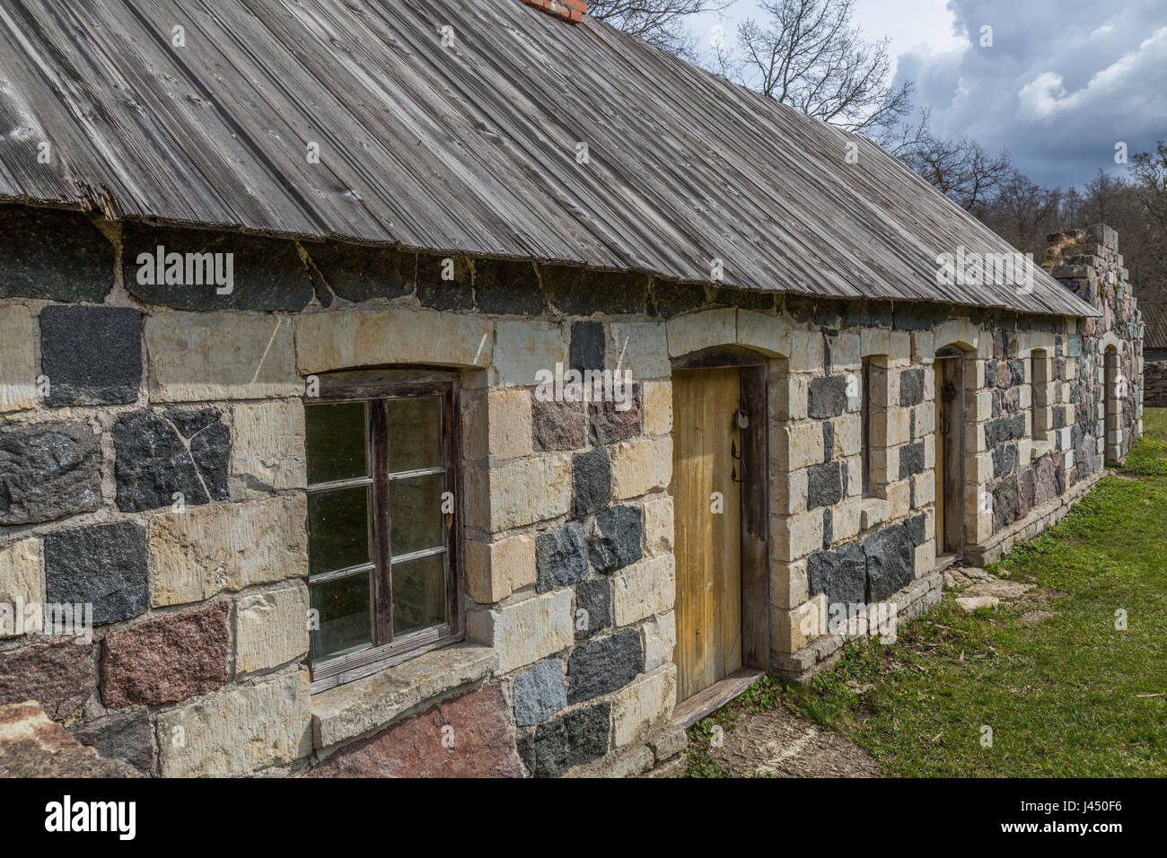 Traditional housing of the indigenous populations of Estonia Stock