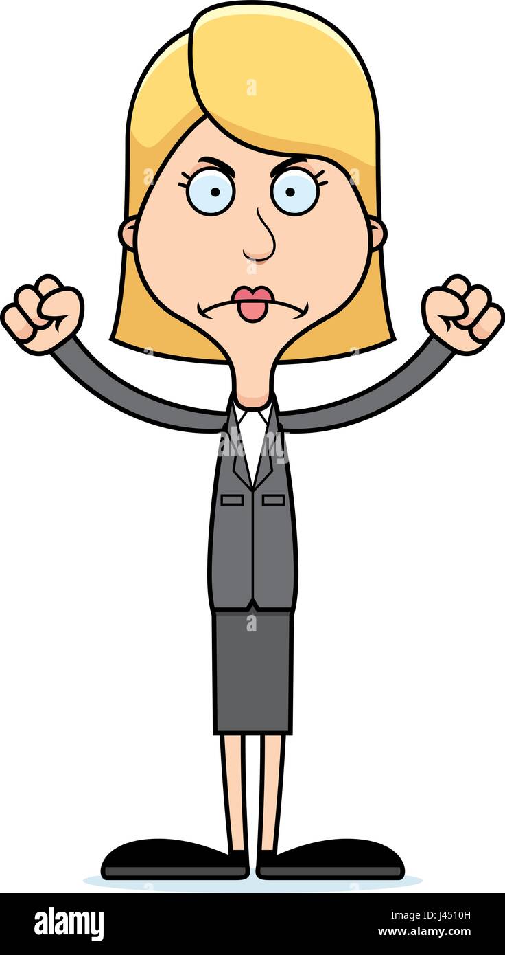 A cartoon businessperson woman looking angry Stock Vector Image & Art ...