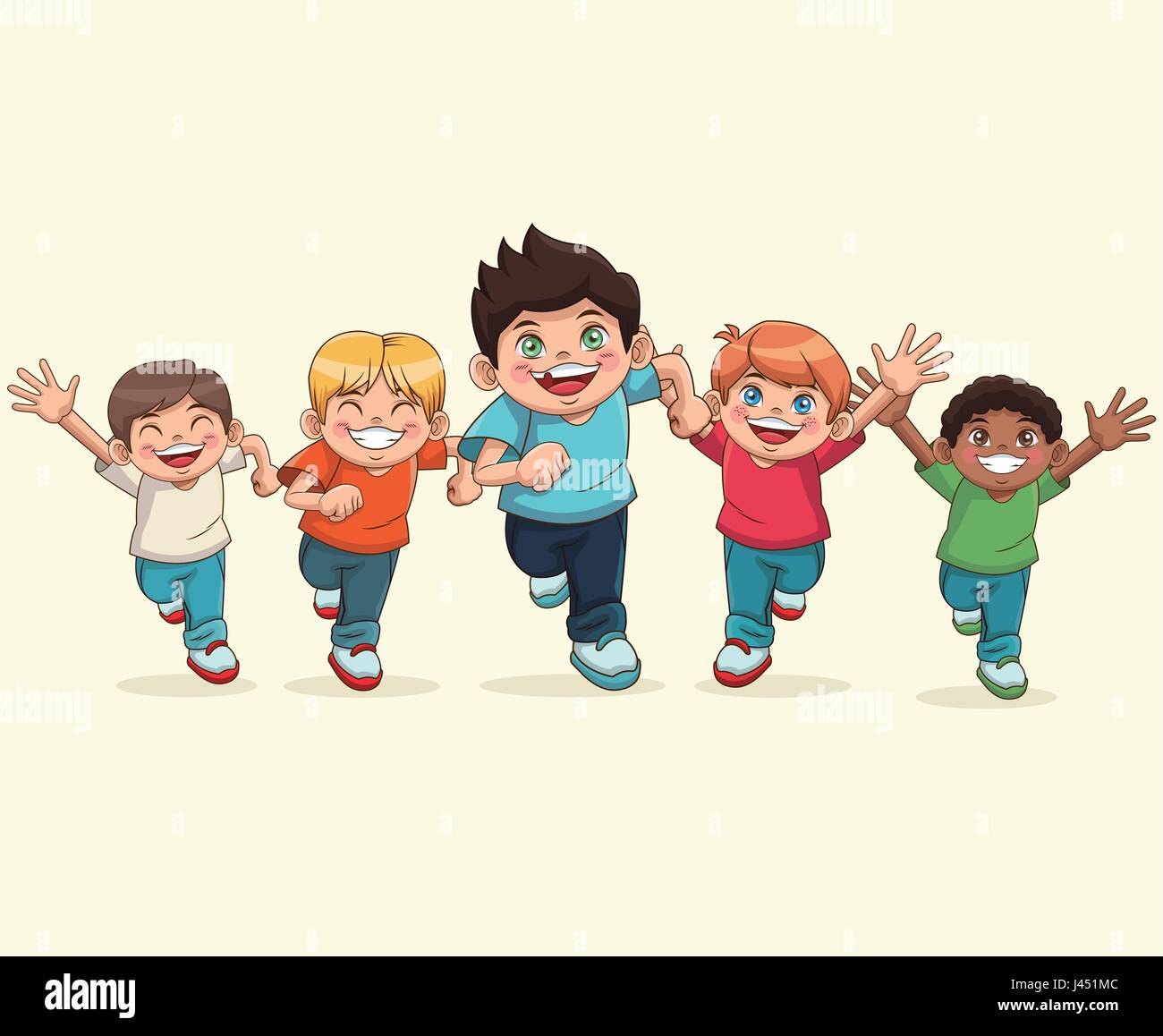 happy children day. cartoon group boy smiling funny Stock Vector Image &  Art - Alamy