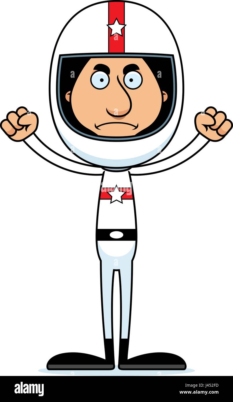 A cartoon race car driver man looking angry Stock Vector Image & Art ...