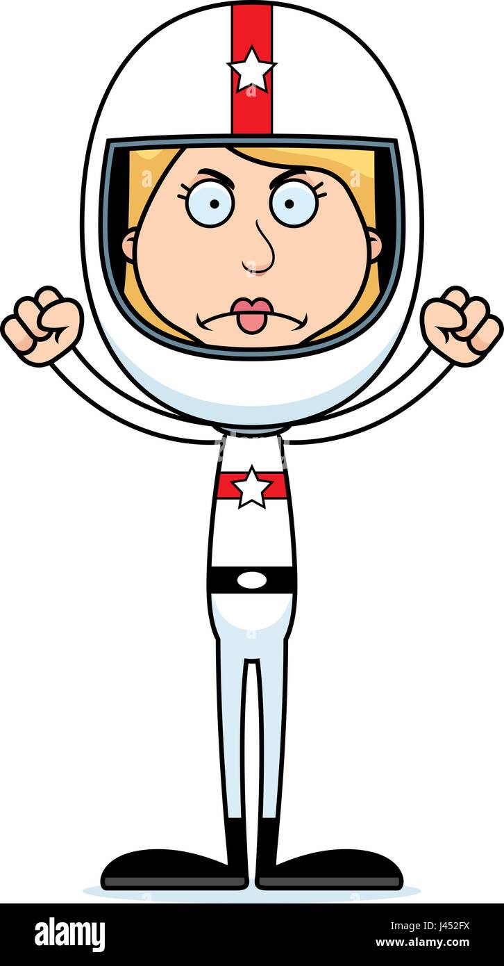 A cartoon race car driver woman looking angry Stock Vector Image & Art ...