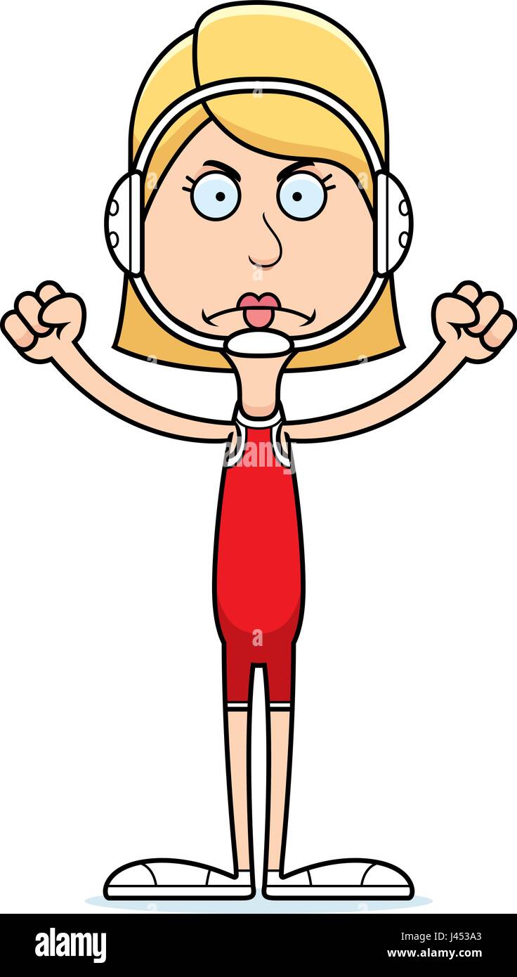 A cartoon wrestler woman looking angry Stock Vector Image & Art - Alamy