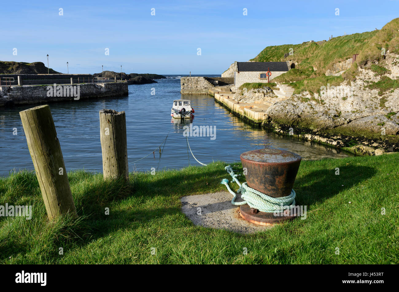 Ballintoy, harbour, harbor, Stock Photo