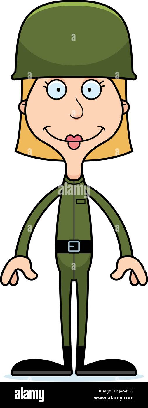A cartoon soldier woman smiling Stock Vector Image & Art Alamy
